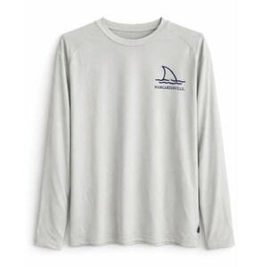 Margaritaville Island Reserve Performance Shirt Men Large Gray UPF Coastal Beach